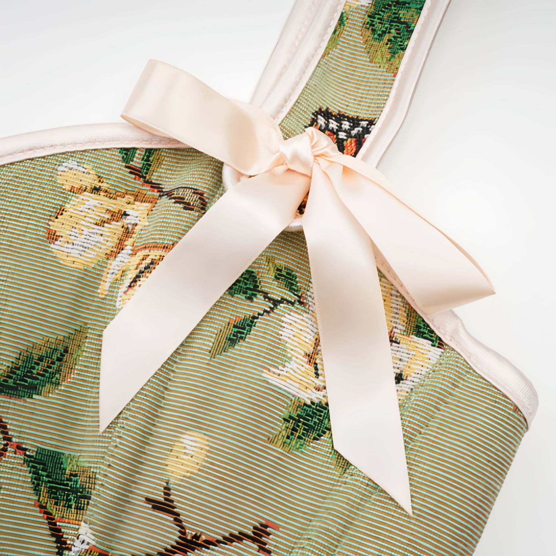 Женщины Vintage Butterfly Цветочный корсет Crop Top Ремень Boned бюстье